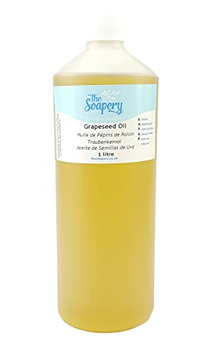 Aceite de semillas de uva de TheSoapery, 1 litro - Grado cosmético - Aceite para masaje y aromaterapia