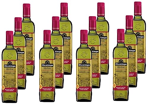 OLEOESTEPA - Aceite de Oliva Virgen Extra Arbequina - Botellas - Pack 12 x 0,75L